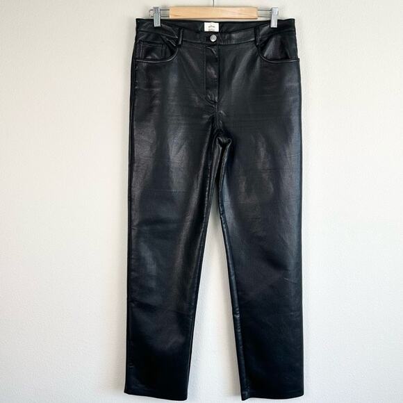 Aritzia Wilfred The Melina Pant High-waisted Vegan Leather Pants Size 10 EUC - Picture 4 of 8